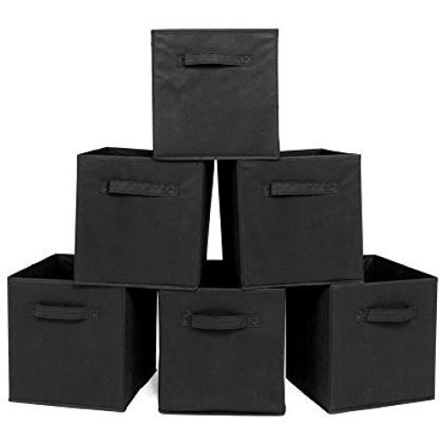 Maogear 6pcs Non-Woven Fabrics Storage Boxes Black
