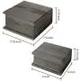 MyGift Vintage Grey Wood Faux Book Storage Boxes, Set of 2 MyGift Vintage Grey Wood Faux Book Storage Boxes, Set of 2