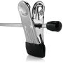 HANGERWORLD 24 Chrome 15.7nch Metal Pants Skirt Adjustable Clip Coat Clothes Garment Hangers