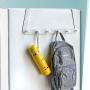 Anyren Multifunction Hook Behind The Door 6 Linked Carbon Steel Hooks Clothes Hat Scarf Storage Hangers Plastic Hook Space Saving Durable Hanger