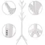 EBTOOLS Standing Coat Rack, Clothes Scarfs Hanging Stand, Pine Rack Disassembled Hanger for Home Use (White)