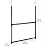 Oceanstar 2-Tier Portable Adjustable Closet Hanger Rod, Black Oceanstar 2-Tier Portable Adjustable Closet Hanger Rod, Black