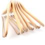 Tosnail 6 Pack Natural Wooden Suit Hangers, Wood Coat Hanger Pant Hanger with Locking Bar - Flat Construction for Space Saving