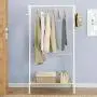 TongN Coat Racks Solid Wood Floor-Standing Hanger Bedroom Triangle Folding Clothes Shelf 76 56 151cm (Color : White)