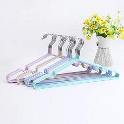 KYCPTNFJ 10 pcs Adult Clothes Hanger Clothes Drying Rack Non-Slip Metal Shirt Hangers Coat Hanger Clothes Accessories Rack