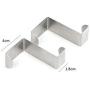 Ouniman 2PCS Stainless Steel Over The Door Hook, Heavy Duty S/Z Hook Kitchen Bathroom Cabinet Closet Storage Hanger for Clothes Towels Hats Bag Soup Ladles Brushes Mug Cups (Silver(2pcs))