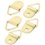 uxcell Picture Photo Frame Cross Stitch Triangle Ring Hanger Hook Gold Tone 5pcs