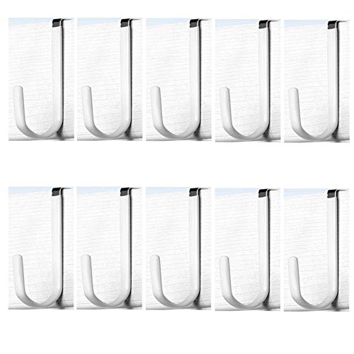 Spectrum Over-The-Door Single Hook Vinyl Coated White 4-3/4" X 7/16" X 4"- Pack of 10 Spectrum Over-The-Door Single Hook Vinyl Coated White 4-3/4" X 7/16" X 4"- Pack of 10