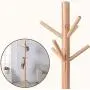 TIANTA- Solid Wooden Coat Rack Hanger Clothes Hanger Coat Rack Wall Hanging Fashion Creative Hanging Hanger Wooden Hanger Home Furnishing (Color : Dark Brown)