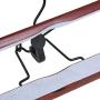 Set of 5 Wood Coat Clothes Hangers Non Slip Trouser Bar Wooden Suit Hanger Rack Skirt and Trouser Hangers