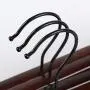 Hanger Pack of 10 Multiple Sizes High-Grade Wooden Pants Hangers with Metal Clips Grip Clip Pants Hanger Smooth Finish Solid Wood Jeans Skirt Hanger for Hanging All Kinds of Clothes