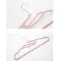 SAASNY Standard Hangers Plastic Hangers,Premium S-Shaped Pp Plastic Clothes Hangers,Set of 25,Space-Saving Clothes Hangers,Non-Slip,for Jackets,Shirts,Dresses,Scarves(Pink) for Drying and Storage