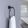 KES Towel Ring Matte Black Hand Towel Holder SUS 304 Stainless Steel Bathroom Round Ring Towel Hanger Wall Mount, A2180-BK