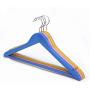 Blue/Pink Solid Wood Clothes Hanger for Suits, 10 Pieces Random Color