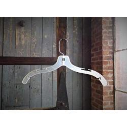 NAHANCO 1508 Plastic Dress Hanger, T-Shirt Weight, 17", Opaque White (Pack of 100)