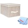 Tronix Large Collapsible Storage Boxes ? Faux Jute/Beige