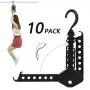 GQQG Magic Hanger Closet Space Saving Clothes Hangers Plastic Heavy Duty Folding Smart Closet Space Saver Closet Organizer for Adult Kids Coat Skirt Dress Shirts, Black (Size : 10 pcs)