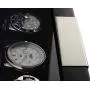 5 Piece Black Wood Watch Display Case Storage Organizer Boxes with Stainless Steel Accents 5 Piece Black Wood Watch Display Case Storage Organizer Boxes with Stainless Steel Accents
