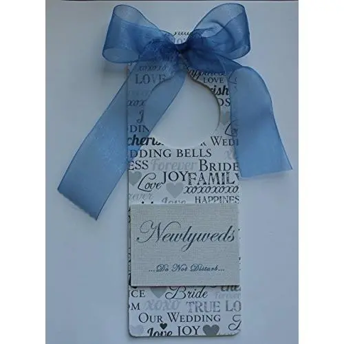 Custom Handmade Wedding Room Door Hanger for Newlyweds/Honeymooners/Just Married Custom Handmade Wedding Room Door Hanger for Newlyweds/Honeymooners/Just Married