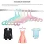 YOLOKE 6Pcs Folding Travel Hangers, Portable Folding Clothes Hangers Travel Accessories, Non-Slip Sturdy Drying Rack Garment Hangers for Suit Coat Pants Tank Top (Pink+Blue+Beige)