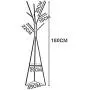 Cxjff Floor Standing Coat Rack Clothes Hat Stand Hanger Hooks Steel Modern, 3 Colors Available, 45x45x180CM (Color : Coffee)