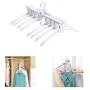 MIncYB Hanger 8 in 1, Non-Slip Foldable rotatable Telescopic Hanger, Wet and Dry Shirt Hanger(White) MIncYB Hanger 8 in 1, Non-Slip Foldable rotatable Telescopic Hanger, Wet and Dry Shirt Hanger(White)