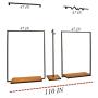 Modern Clothing Rack Customized Garment Display Rack With wood Board Floor-Standing Hangers Clothes Shelves for Showroom Retail Store Black Gold