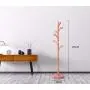Y.H.Valuable Coat Racks Simple Floor Coat Rack Vertical Metal Hanger Bedroom Living Room Clothes Rack Simple Warm Pink Floor Hanger Entryway Furniture