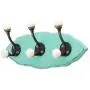 Indianshelf Handmade 1 Artistic Vintage Green Wooden Double Loop Coat Hooks Holders/Heavy Duty Hooks Indianshelf Handmade 1 Artistic Vintage Green Wooden Double Loop Coat Hooks Holders/Heavy Duty Hooks