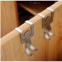 20Pcs Stainless Steel Lovers Shaped Hooks Kitchen Hanger Clothes Storage Rack Tool