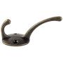 Misszone 10 PCS Dual Coat Hook Single Bronze Wall Mounted Robe Hat Clothes Towel Hanger for Bathroom Kitchen Bedroom (Bronze)