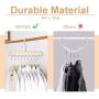 Inluever Clothes Hanger, Multi-Function Plastic Clothes Hangers, Folding Coat Hanger, Nine-Hole Hanger, 4 Packs