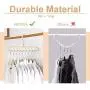 Inluever Clothes Hanger, Multi-Function Plastic Clothes Hangers, Folding Coat Hanger, Nine-Hole Hanger, 4 Packs Inluever Clothes Hanger, Multi-Function Plastic Clothes Hangers, Folding Coat Hanger, Nine-Hole Hanger, 4 Packs