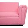 Kinbor Baby Kids Sofa Sturdy Wood Construction Two Seater Armrest Chair for Preschool Children Upholstered Couch with Storage Box