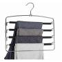 2pcs Random Color Household Clothes Hangers Multi-Layers Anti-Slip Foam Padded Pants Hangers Closet Storage Organizer