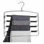 2pcs Random Color Household Clothes Hangers Multi-Layers Anti-Slip Foam Padded Pants Hangers Closet Storage Organizer