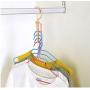10pcs Random Color Plastic 5 Circle Multilayer Windproof Clothes Hanger, Organizer Fixed Holder Storage Racks Buckle Hanger Anti-Slip Home