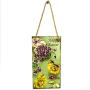 Ecurson Hanging Wood Plaques for Crafts Wooden Easter Hanging Board Festival Wall Door Decor Sign Hanger Printed Chicks Rabbit Eggs Flower for Home Shop Decoration