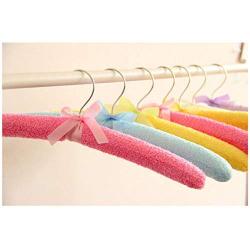 DNJKSA Colorful Anti-Slip Lint Padded Clothes Hanger Children Hanger(10 Pieces/Lot)(Random Color)