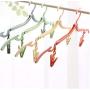10pcs Random Color Save Space Drying Rack Plastic Portable Foldable Clothing Coat Socks Hanger Clothes Pegs Travel Accessories