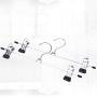 KYCPTNFJ 10/20Pcs Non-Slip Adjustable Stand Hanger Pants Skirt Clothes Steel Adult Clothing Rotatable Clips Set