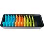 Business Card Holder Boxes Business Card File Card Storage Boxes Organizer, Large Capacity for 500 Cards, Index Card Storage Box, 11 Divider