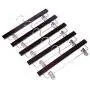 Amber Home Solid Gugertree Deluxe Wooden Pants Hangers Bottom Hanger Jeans Hanger Skirt Hanger with 2-Adjustable Clips (Walnut, 24) Amber Home Solid Gugertree Deluxe Wooden Pants Hangers Bottom Hanger Jeans Hanger Skirt Hanger with 2-Adjustable Clips (Walnut, 24)