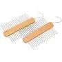 KYCPTNFJ Wood Tie Hangers for 20 Ties Or Belts Wood Clothes Hangers for Ties and Accessories 2 Hangers KYCPTNFJ Wood Tie Hangers for 20 Ties Or Belts Wood Clothes Hangers for Ties and Accessories 2 Hangers