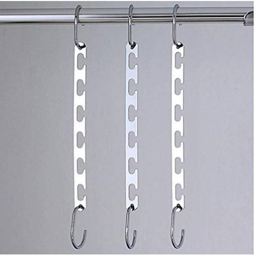 2pcs/Set Multi-Function Stainless Steel Clothes Hanger Creative Cloth Cabinet Clothes Rack Organizer Home Wardrobe Tool Racks