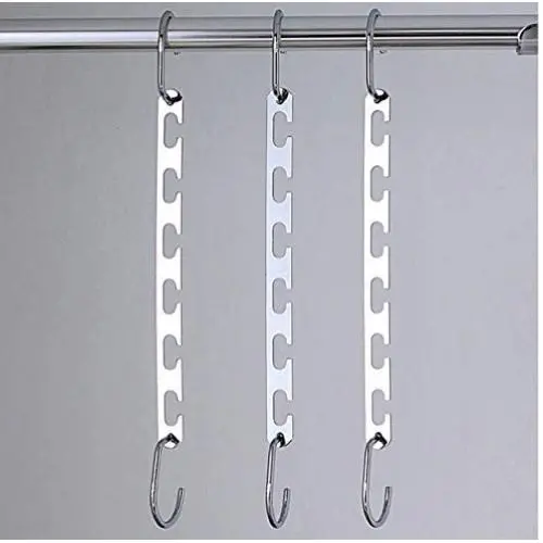 2pcs/Set Multi-Function Stainless Steel Clothes Hanger Creative Cloth Cabinet Clothes Rack Organizer Home Wardrobe Tool Racks