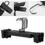 KYCPTNFJ 5 Pcs Trousers Organizer Storage Rack Home Solid Wood Wardrobe with Clip Pants Hanger Laundry Non Slip Skirt Clothes