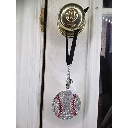 DAYZE Crystal Baseball Light switch Jewelry Hanger Decoration, Door Knob Hanger Decoration, Wall Hanging, Back Pack Zipper Pull Decoration, Nursery, Sports DAYZE Crystal Baseball Light switch Jewelry Hanger Decoration, Door Knob Hanger Decoration, Wall Hanging, Back Pack Zipper Pull Decoration, Nursery, Sports