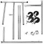 SDIiLAN Closet Organizer Garment Rack Clothes Hanger Home Shelf Portable Single-bar Steel Clothes Rack Silver