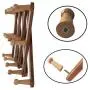 OROPY Wooden Expandable Coat Rack Wall Mounted Multi-Purpose Closet Hook for Door and Wall (X Shape, 14 Peg Hooks)